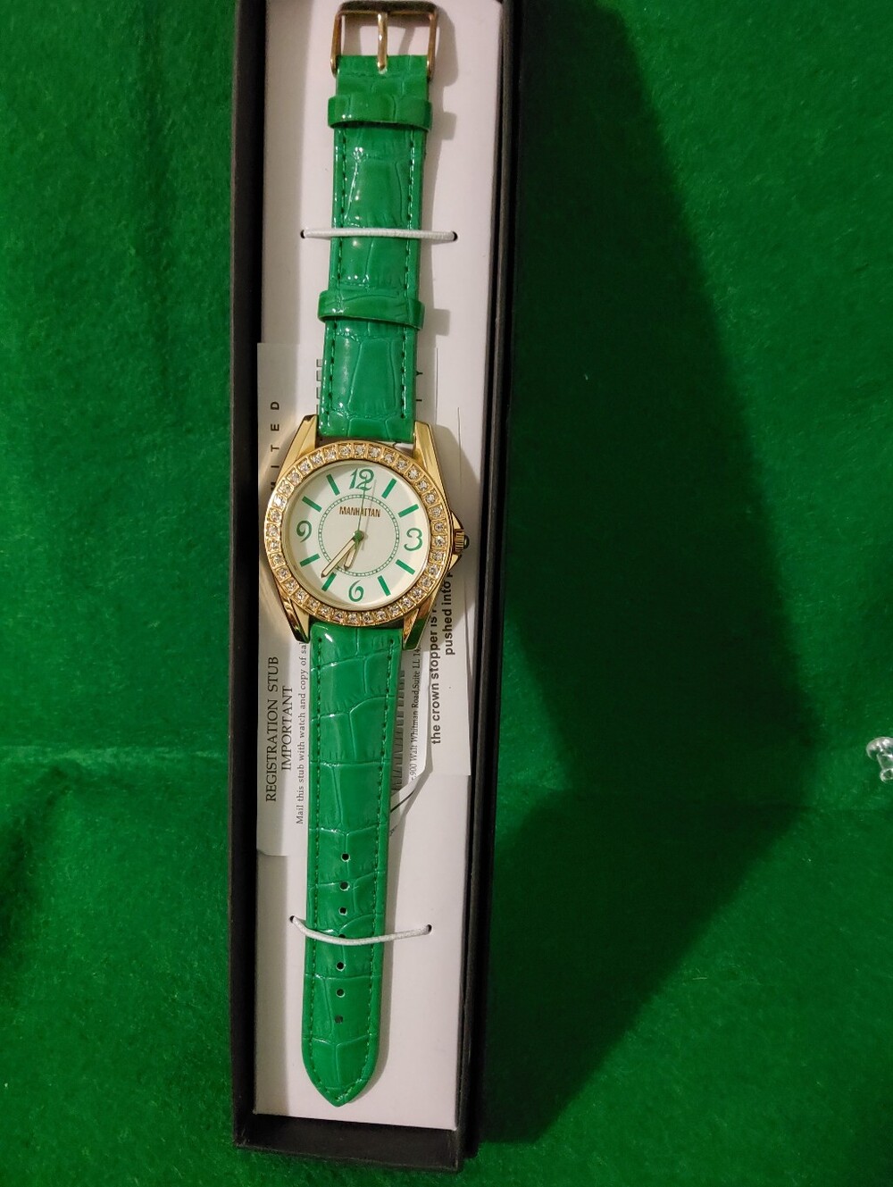 Croton, Manhatten Watch, Leather Strap, Green